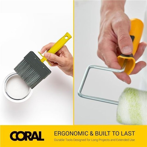 Coral Max Coat Exterior Paint Roller Kit with Headlock Frame 4 Piece Set Small - Picture 6 of 6