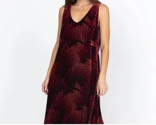 Johnny Was Belle Samt rot schwarz Damen Tank Freizeit Party Maxikleid Gr.XS neu mit Etikett - Bild 2 von 15