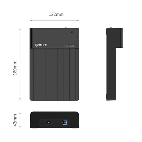 ORICO 2.5/3.5" HDD SSD Enclosure SATA USB3.0 External Case Docking Station 5Gbps - Afbeelding 10 van 11