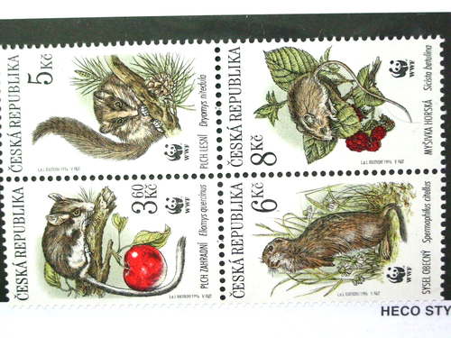Czechoslovakia, 1996, World Wildlife Fund, Scott 2984 (a-d) Block of 4, MNH - Picture 3 of 3