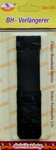 BH-Verlängerung BH-Erweiterung, 2,4 x11cm, 3 x 2 HAKEN SCHWARZ, WEIß, BEIGE - Bild 3 von 4