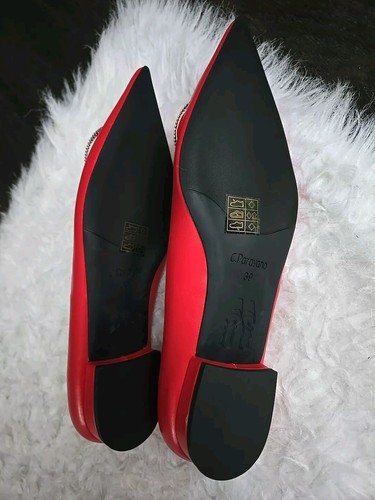 C.Paravano Damen-Ballerinas Größe 8,5 camelfarben Leder I spitz zulaufend flache Schuhe I - Bild 6 von 7