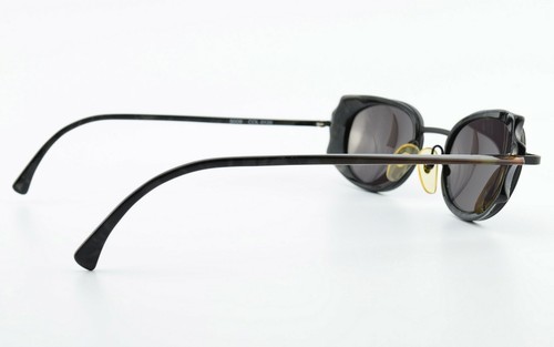 Occhiali da sole Alain Mikli 5009 Col 0126 Black Oval Steampunk Sunglasses c1994 NOS - Foto 9 di 10