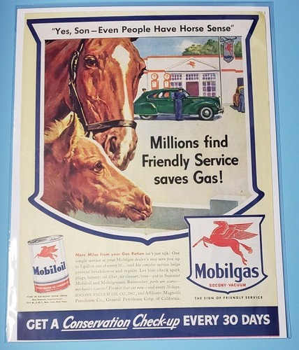 1943 Mobil Gas & Oil Mobilgas War Time  Magazine Ad Saturday Evening Post - Picture 1 of 4