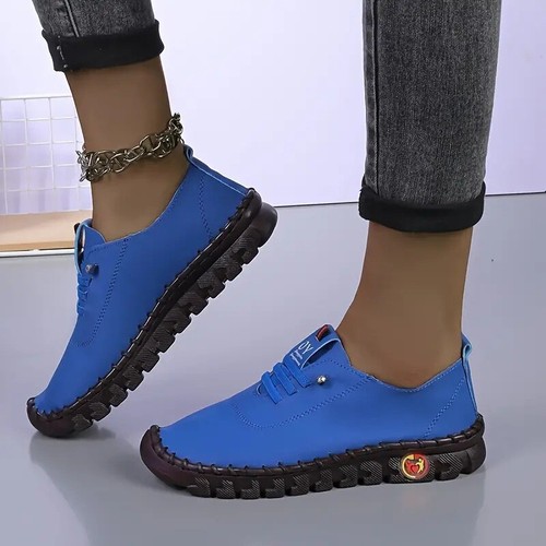 Mujer Tenis Cuero PU Mocasines Retro Cómodo Suave Transpirable Zapatos Oxford - Imagen 12 de 33