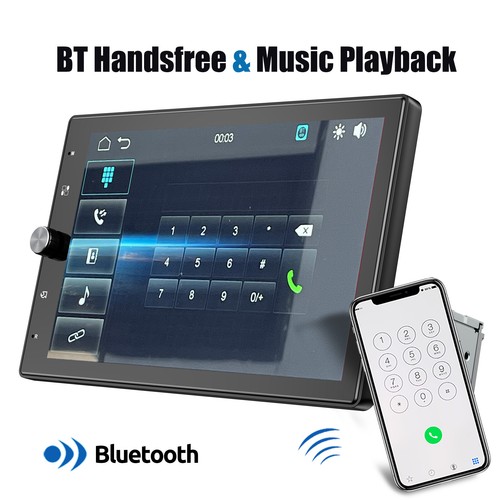 10.4" Single Din Touch Screen Stereo Bluetooth Radio Apple/Android Carplay+CAM - Picture 9 of 17