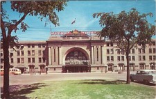 Canadian National Railway Station Winnipeg Manitoba Canada Vtg Postcard CP333
