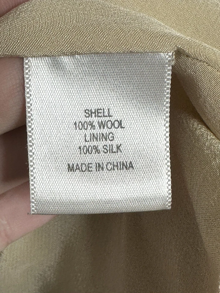 PENCEY 女式黑色 100% 羊毛丝绸 2 纽扣西装外套 2 码 — 第 4/4 张图片