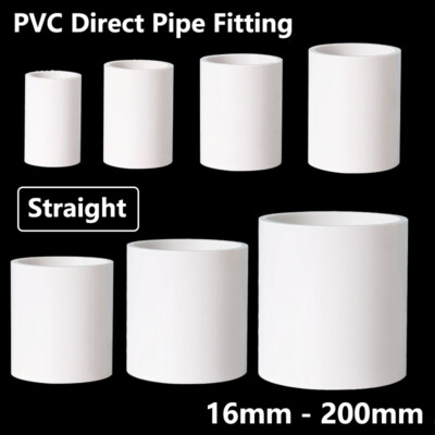 Pvc Direct Socket PVC Direct Pipe Fitting Straight Joint Water Pipe Socket Coupling 20 ...