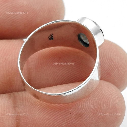 Anillo De Compromiso Étnico De Labradorita Natural De Plata Sólida Nuevo US 8 - Imagen 5 de 10