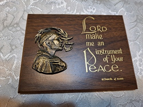 Franz von Assisi Plakette Herr mach mich zu einem Instrument deines Friedens verpackt USA