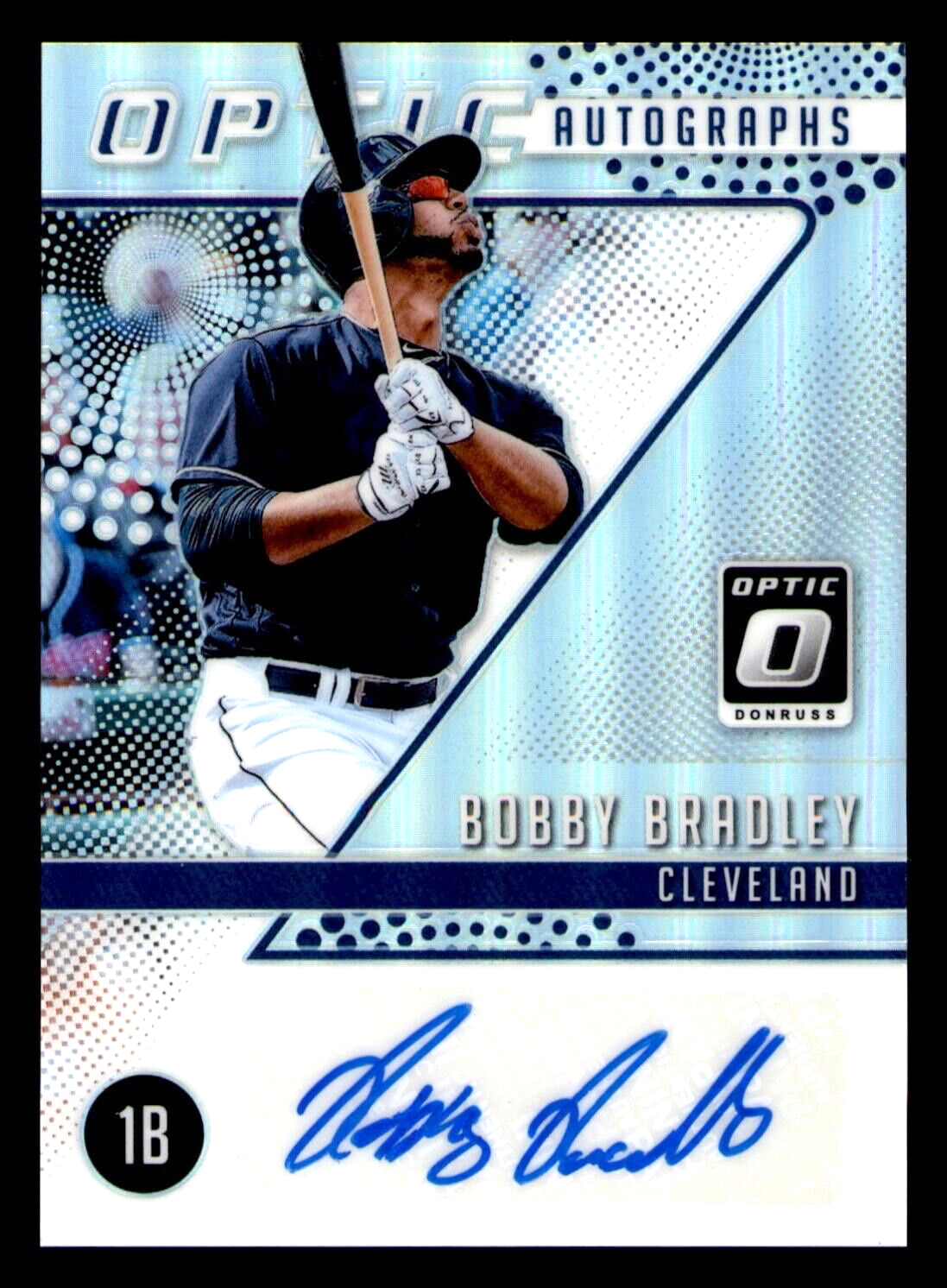 2018 Donruss Optic Bobby Bradley Cleveland Indians Auto Card #OA-BB