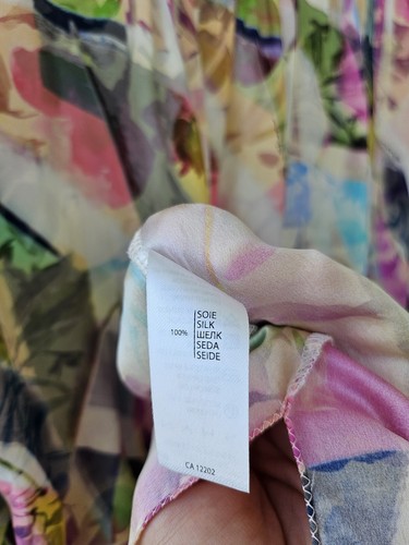 Top túnica de seda floral multicolor SHAN talla 10 - Imagen 16 de 24
