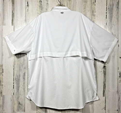 3) Herren 2XL Kurzarm Netz belüftet Angeln Hemden BASSDASH 2 weiß & 1 grau - Bild 15 von 24