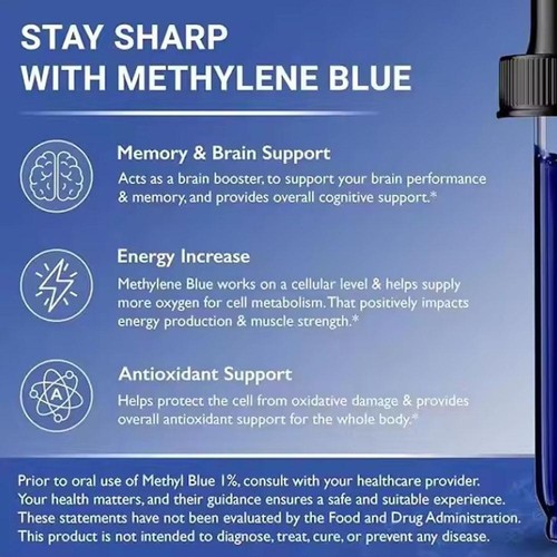 Methylene Blue 1% Solution Pharma Grade 50ml - Bild 8 von 8