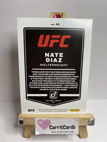 Nate Diaz 2022 Panini Donruss UFC #46 Welterweight - Bild 4 von 6