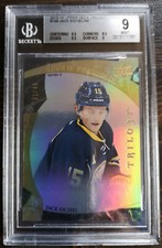 2015-16 UPPER DECK TRILOGY JACK EICHEL ROOKIE CARD #199 #'d 31/49 BGS 9 RARE!