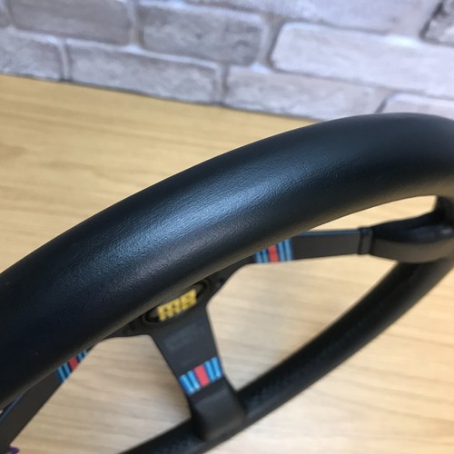 Genuine Momo Martini Racing 350mm black leather steering wheel. RETRIMMED. 4B - Picture 6 of 11