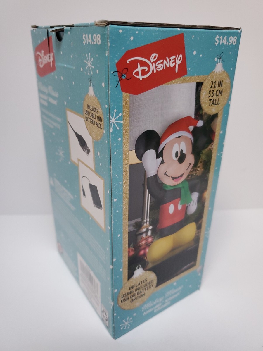 Gemmy Mickey Mouse Christmas Inflatable in Santa Hat - 21