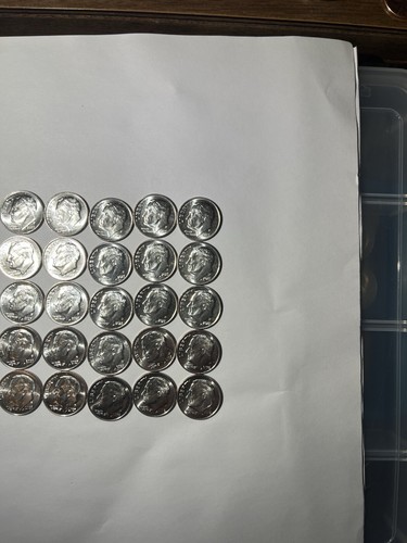 2023 P Uncirculated Roll Of Roosevelt Dimes W/Die Chip Errors On Every Coin(50) - Picture 4 of 24