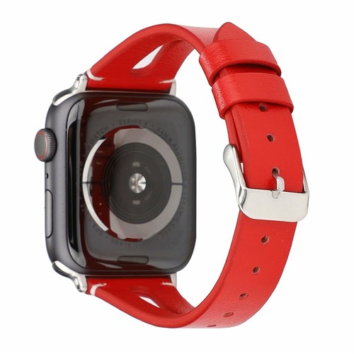 Cinturino pelle sottile cinturino casual per Apple Watch 10 9 8 7 6 SE 40/44/41/45/42/46mm - Foto 20 di 32