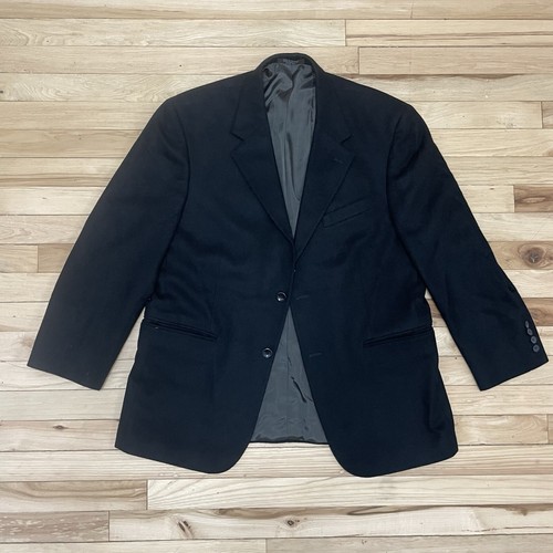 Oscar De La Renta Men's Blazer Jacket Black Size 42S Wool Nylon Cashmere - Picture 1 of 7