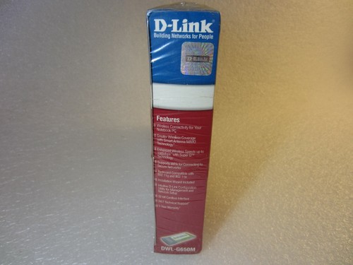 D-Link DWL-G650M Super G MIMO Wireless Notebook Adapter PRE-N - NEW SEALED - 第 4/6 張圖片
