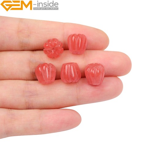 Pumpkin Shape Mix Gemstone Beaded Pendant Healing Charms Jewelery 4Pcs Neckalce - Picture 37 of 46