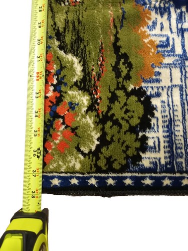Vintage 60's John F Kennedy White House Rug Tapestry Wall Art President 38"x19" - Picture 10 of 11