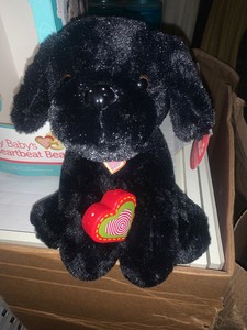 dog stuffed animal with heartbeat