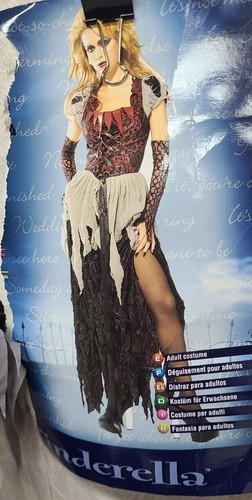 Dunkles Aschenputtel Halloween Kostüm Kleid Damen Einheitsgröße Evil Cinderella Goth rot - Bild 1 von 7