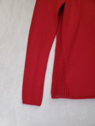 Volcom Sweater Womens Medium Red Cotton Long Sleeve Round Neck Air It Out Crew - Picture 6 of 10