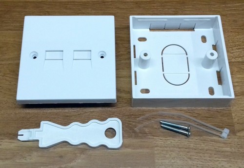 Unidad de conector de doble línea + caja + herramienta con extensión de enchufe de teléfono 4/3a (esclavo/secundario)  - Imagen 1 de 2