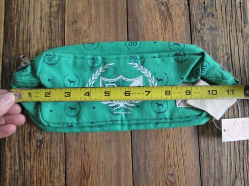 NEW Victoria’s Secret PINK Green Pencil Case Makeup Bag Toiletry Pouch Travel - Picture 6 of 7