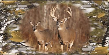 Deer On Camo Novelty Metal License Plate Tag LP8284 - Imagen 1 de 1