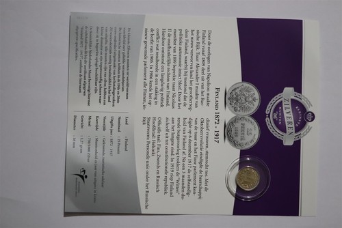 🧭 FINLANDIA SOTTO LA RUSSIA 25 PENNY 1916 ARGENTO CON COA B53 #6 CG41