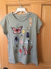NWT Gymboree Butterfly Tee Shirt Top Girls Outlet Gray 4, 5/6,7/8,10/12