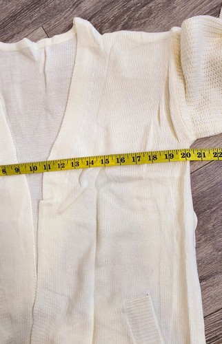 Auburet Damen Langarm Cardigan offen vorne Pullover leicht Halstuch Krawatte M - Bild 9 von 9