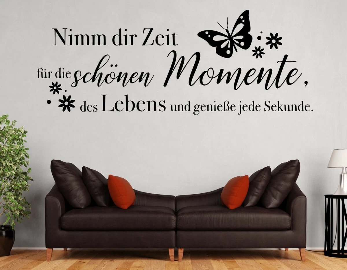 wandtattoo nimm dir zeit wandtatoo wandspruch wohnzimmer sprüche