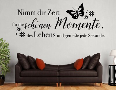 Wandtattoo 'In Diesen Moment Stand Unsere Zeit Still' - 30 Farben, 3 Größen