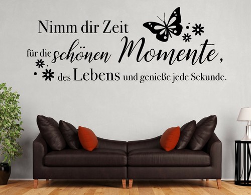 Wandtattoo nimm dir Zeit Wandtatoo Wandspruch Wohnzimmer Sprüche Flur pk228 - Bild 2 von 6