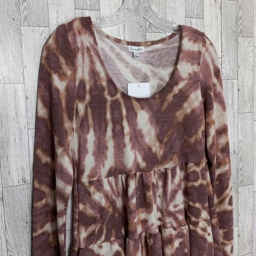 LOVE, FIRE Women's Tie-Dye Top M Long Sleeve Round Neck NWT Boho Hippie - Picture 3 of 11