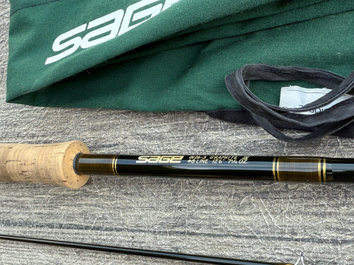L@@K NEAR MINT 8126-3 "SPEY " SAGE GRAPHITE IV 3 pc 12'6" 8WT FLY ROD BAG TUBE - Picture 7 of 16