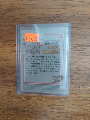 2007 Topps Heritage III WWE Wrestling Terry Funk Hand Signed Card #73 - Picture 2 of 2