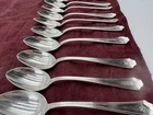 Fairfax Pattern Durgin Gorham 12 Demitasse Sterling Silver Spoons Monogrammed W