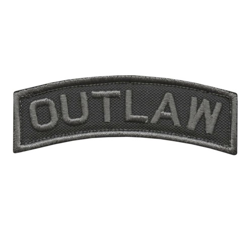 outlaw shoulder tab blackout subdued embroidered morale touch fastener patch - Picture 1 of 2