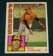 1984 Topps Traded Rich Goose Gossage San Diego Padres Baseball Card #43T (MT/NM)