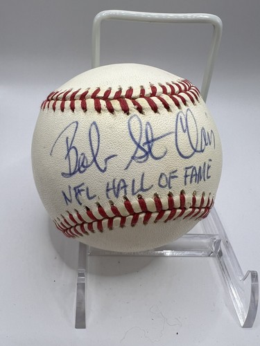 Bob St. Clair Signed Autographed Baseball(!!) Pro Football HOF SF 49ers Auto