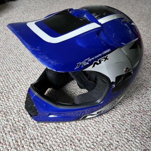 AFX Kyo Loku Design Blue Motocross Helmet Youth Large