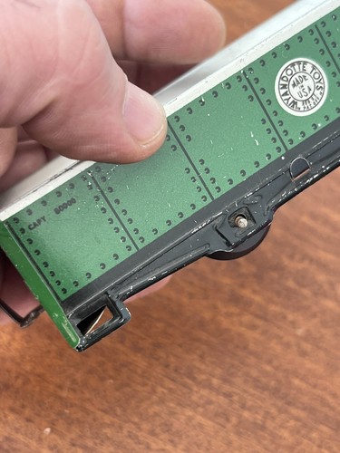 Vintage Wyandotte Toys Hafner Trains Green Tin Gondola Car O Gauge - Picture 8 of 10